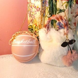 2 BEAUTIFUL PINK AND WHITE CROSSBODY HANDBAGS OF BEAUTY FOR WOMEN, NEW!